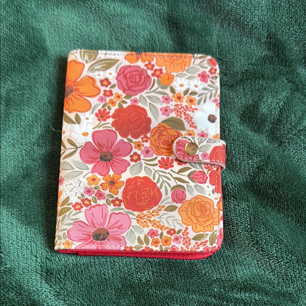 Floral passport cover with Snap Closure